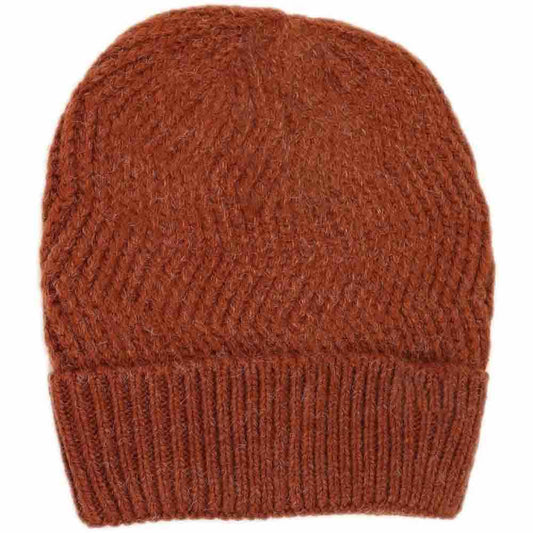 C.C Chevron Knitted Beanie With Cuff Hat