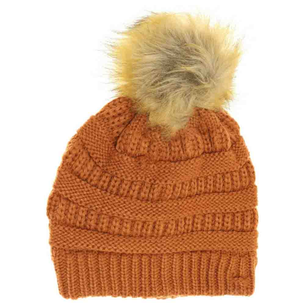 Rust Fur Pom CC Beanie offers expert-level warmth and style with its soft, high-quality knit construction and a luxurious faux fur pom pom. Designed for optimal comfort and insulation, this beanie provides a snug fit that retains heat during cold weather. Its versatile design pairs effortlessly with any winter outfit, making it a reliable accessory for both outdoor adventures and urban wear. Durable and lightweight, it combines practicality with a sophisticated look 