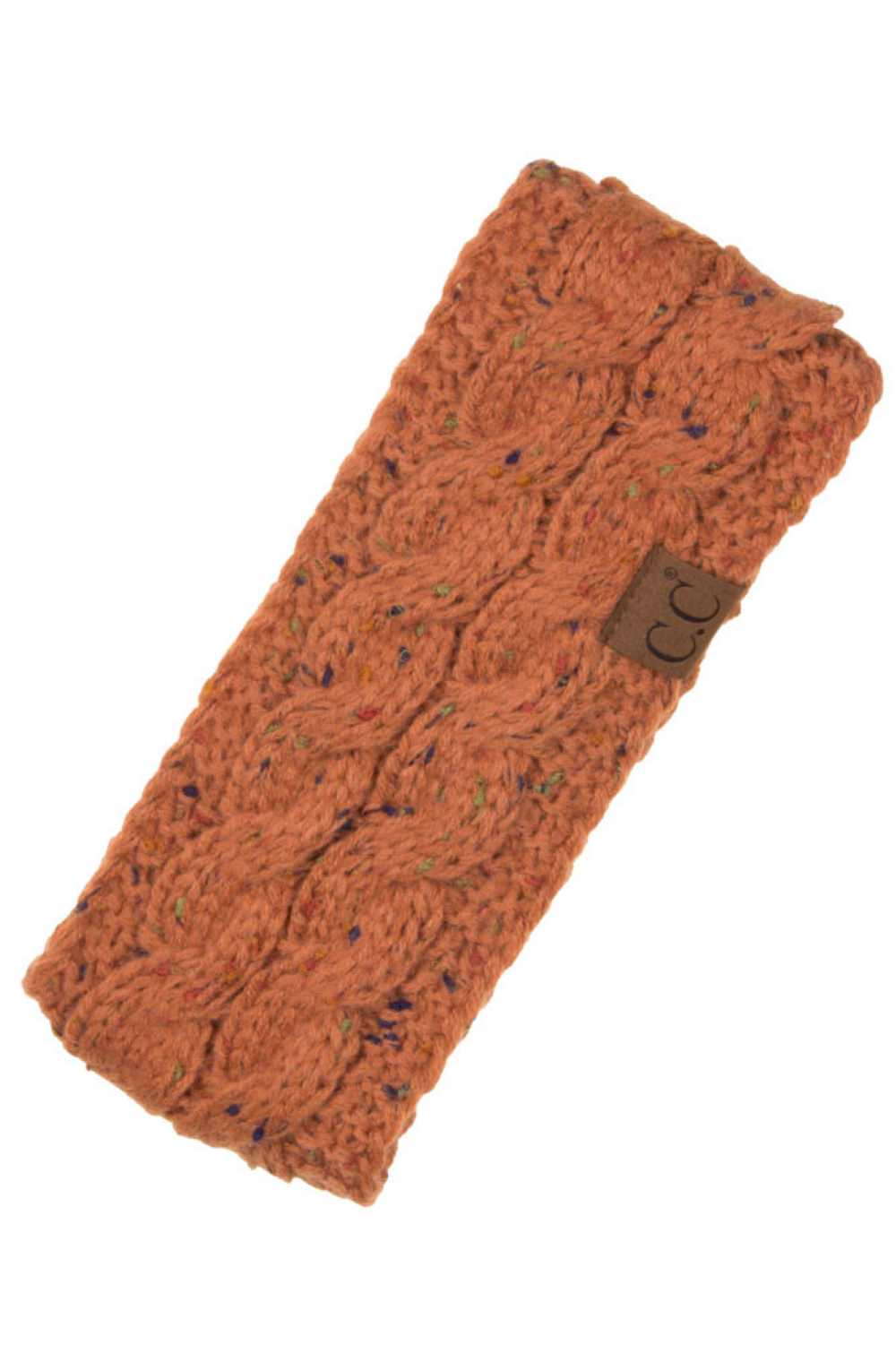Rust Cozy up with the C.C Chunky Knit Confetti Sherpa Lined Headband, the perfect blend of warmth and style. Crafted from 100% acrylic, this headband features a chunky knit exterior with a soft sherpa lining for maximum comfort against your skin. The playful confetti pattern adds a fun pop of color to any winter outfit. One size fits most, making it an easy grab-and-go accessory for chilly days. Whether you're heading out for a quick errand or settling in for the season, this headband keeps you warm without