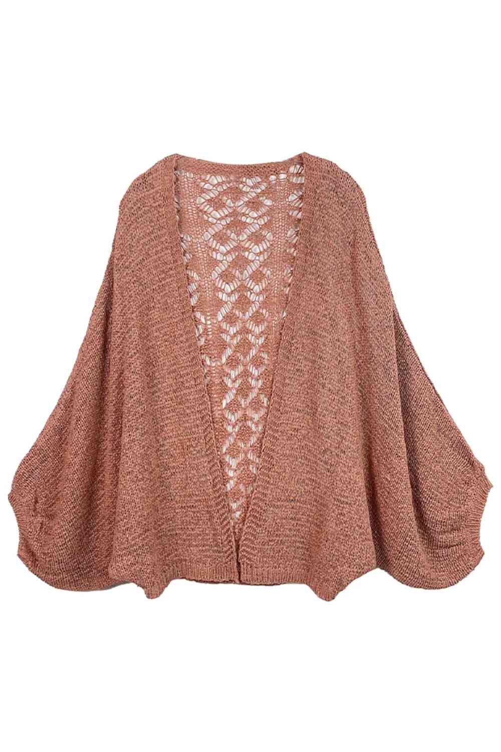 Rust Effortless elegance meets cozy comfort with this Lace Back Crochet Cardigan. Crafted from a breathable blend of 60% acrylic and 40% nylon, this piece features delicate crochet detailing on the front paired with an eye-catching lace back panel. The relaxed fit measures 23.2" x 45.3", making it perfect for layering over your favorite tops. A versatile wardrobe essential that transitions seamlessly from casual days to evening outings.