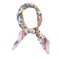 Madeline Love Purple Flower Drawing Printed Square Silky Satin Bandana Scarf - Scarves & Wraps - desc