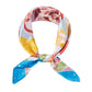 Madeline Love Blue Seaside Feast Print Square Bandana Scarf - Scarves & Wraps - extra