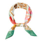 Madeline Love Green Seaside Feast Print Square Bandana Scarf - Scarves & Wraps - desc