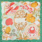 Madeline Love Green Seaside Feast Print Square Bandana Scarf - Scarves & Wraps - extra