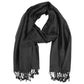 Madeline Love Black Rose Floral Pashmina Reversible Scarf Shawl - Scarves & Wraps - extra