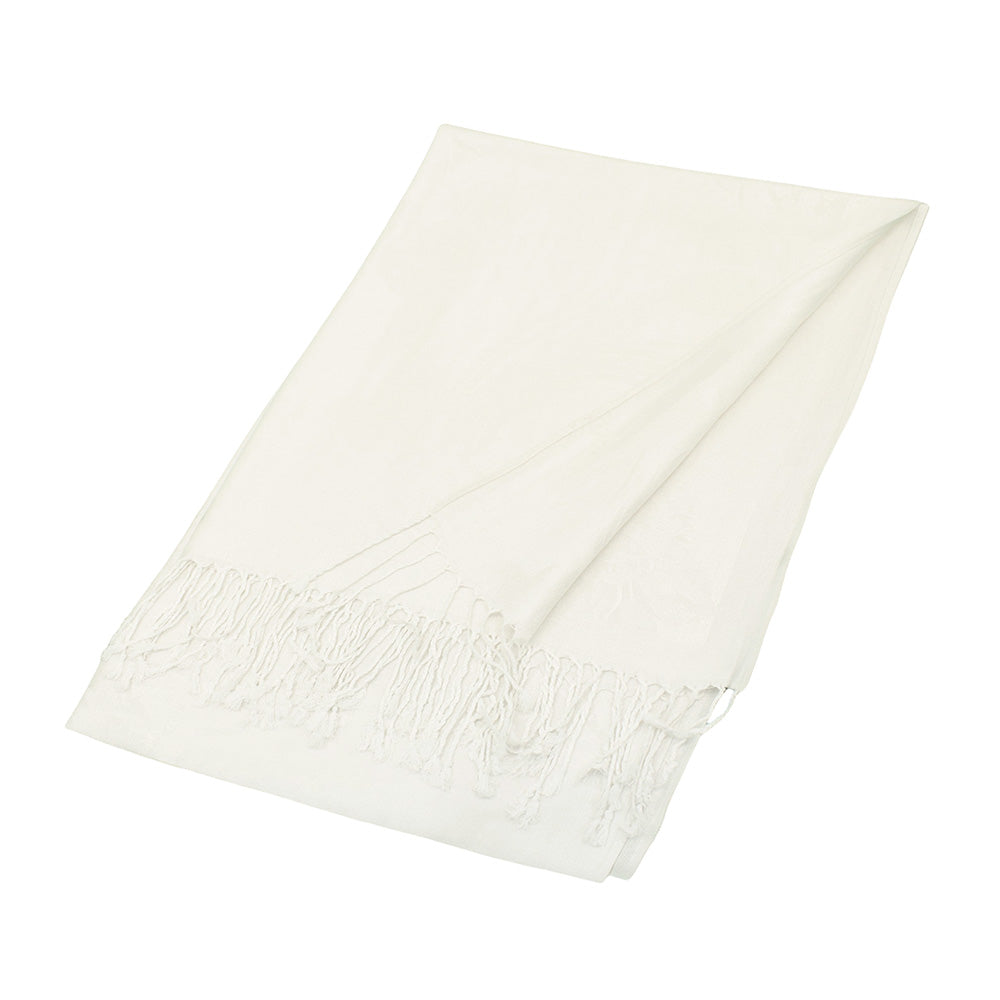 Madeline Love White Rose Floral Pashmina Reversible Scarf Shawl - Scarves & Wraps - desc
