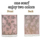 Madeline Love Gray, Pink Rose Floral Pashmina Reversible Scarf Shawl - Scarves & Wraps - extra