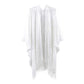 Madeline Love White Floral Lace Kimono With Tassel Poncho - Apparel - extra