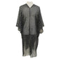 Madeline Love Black Lightweight Sheer Leopard Pattern Fringe Hem Kimono Cover Up - Apparel - extra