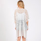 Madeline Love White Geometric Pattern Tassel Cover Up Poncho - Hair Accessories - extra