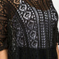 Madeline Love Black Boho Crochet Tassel Poncho Top - Hair Accessories - extra