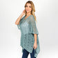 Madeline Love Sage Boho Crochet Tassel Poncho Top - Hair Accessories - desc