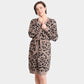 Brown Leopard Patterned Cozy Robe