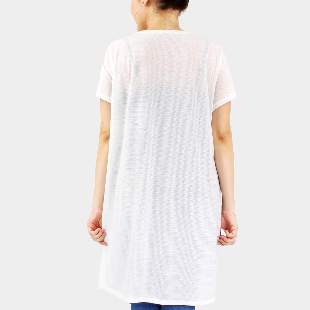 Madeline Love White Front Pockets Jersey Vest - Hair Accessories - desc