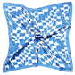 Madeline Love Blue Abstract Wavy Square Print Square Bandana Scarf - Scarves & Wraps - desc