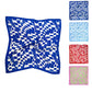 Madeline Love Pink&Green Abstract Wavy Square Print Square Bandana Scarf - Scarves & Wraps - extra