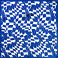 Madeline Love Royal Blue Abstract Wavy Square Print Square Bandana Scarf - Scarves & Wraps