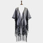 Heart Pattern Detailed Crochet Lace Cover Up Poncho