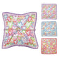 Madeline Love Orange Colorful Heart Pattern Print Square Bandana Scarf - Scarves & Wraps - extra