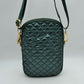 Quilted Puffer Crossbody Bag Multi-Zip Shoulder Bag with Adjustable Strap - Crossbody Bags