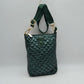 Quilted Vertical Crossbody Pouch Bag with Front Snap Pocket - Dark-green - Cross Body Bag