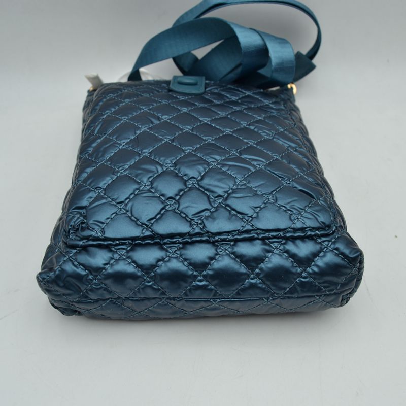 Quilted Vertical Crossbody Pouch Bag with Front Snap Pocket - Cross Body Bag