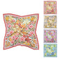 Madeline Love Beige Vintage Botanical Floral Print Square Bandana Scarf - Scarves & Wraps - extra