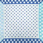 Madeline Love Blue Classic Polka Dot Pattern Print Square Bandana Scarf - Scarves & Wraps - desc