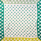 Madeline Love Green Classic Polka Dot Pattern Print Square Bandana Scarf - Scarves & Wraps - desc