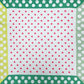 Madeline Love Pink&Green Classic Polka Dot Pattern Print Square Bandana Scarf - Scarves & Wraps - desc