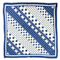 Madeline Love Blue Polka Dot Print Square Bandana Scarf - Scarves & Wraps - extra