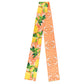 Madeline Love Orange Lemon and Scroll Pattern Print Silk Feel Twilly Skinny Scarf - Scarves & Wraps - desc