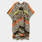 Madeline Love Black Multi Animal Printed Cover Up Kimono Poncho - Apparel