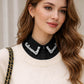 Madeline Love Black Rhinestone Collar Detachable Shirt Insert - Hair Accessories - extra