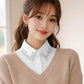 Madeline Love White Rhinestone Collar Detachable Shirt Insert - Hair Accessories - extra
