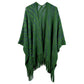Madeline Love Green Zebra Patterned Crochet Poncho - Hair Accessories - desc