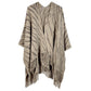 Madeline Love Taupe Zebra Patterned Crochet Poncho - Hair Accessories - desc