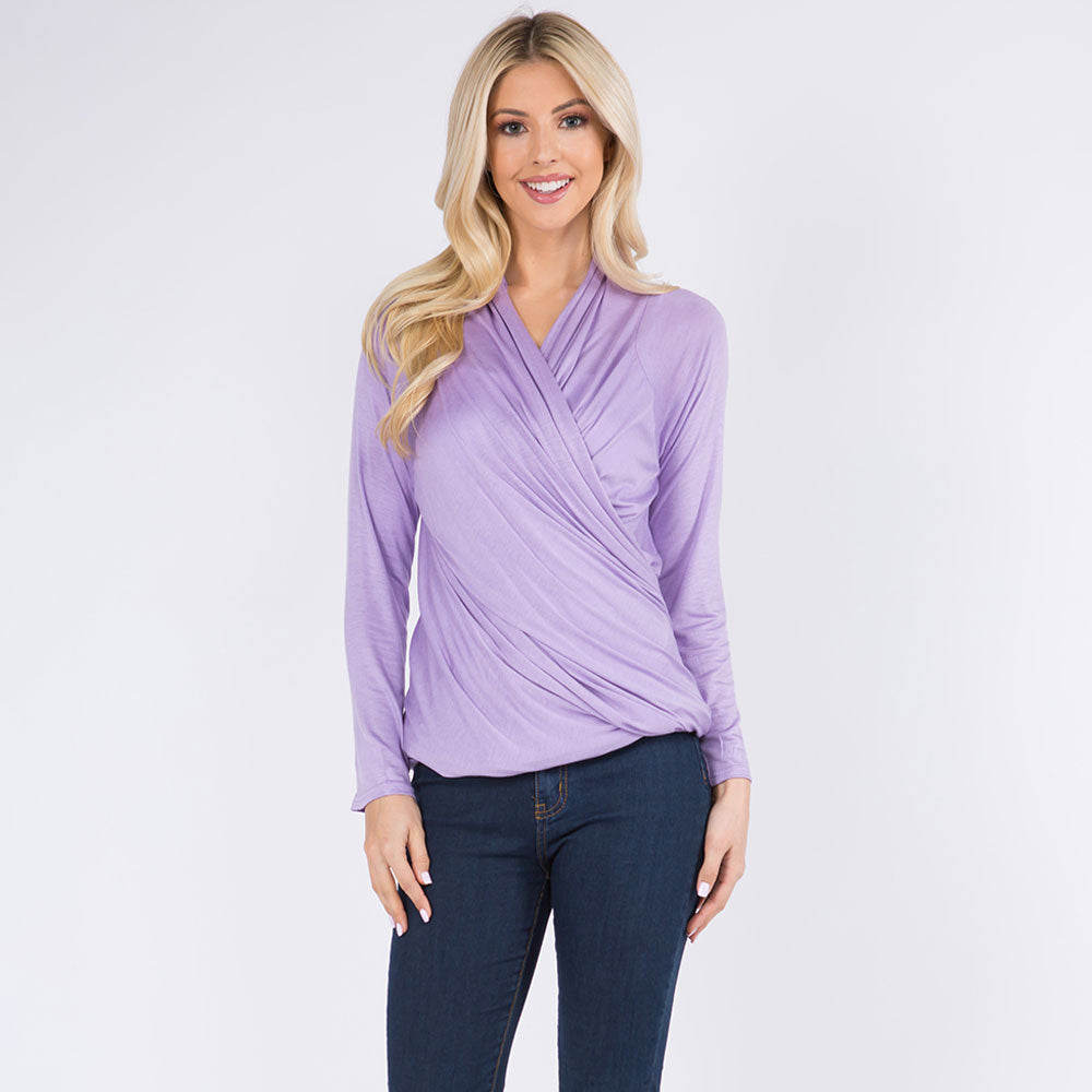 Madeline Love Lavender Asymmetrical Open Front Solid Cardigan - Jewelry