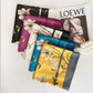 Madeline Love White Silk Feel Magnolia Floral Print Square Scarf - Scarves & Wraps - extra