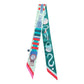 Madeline Love Green Accessory Print Silky Twilly Skinny Scarf - Scarves & Wraps - desc