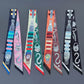 Madeline Love Green Accessory Print Silky Twilly Skinny Scarf - Scarves & Wraps - extra