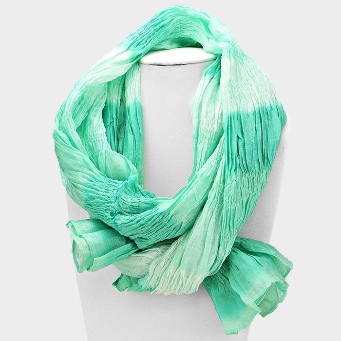 Madeline Love Green Ombre oblong wrinkle scarf - Jewelry