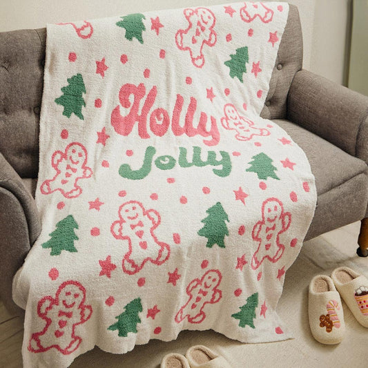 Madeline Love Multi Holly Jolly Gingerbread Christmas Tree Blanket - Jewelry