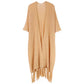 Madeline Love Beige Knit Fringe Kimono Poncho - Hair Accessories - desc