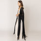 Madeline Love Black Knit Fringe Kimono Poncho - Hair Accessories - desc