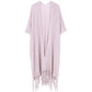 Madeline Love Pink Knit Fringe Kimono Poncho - Hair Accessories - extra