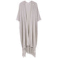 Madeline Love Gray Knit Fringe Kimono Poncho - Hair Accessories - extra
