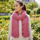 Madeline Love Pink Button up Cardigan Effect Knit Yarn Shawl Scarf - Hair Accessories