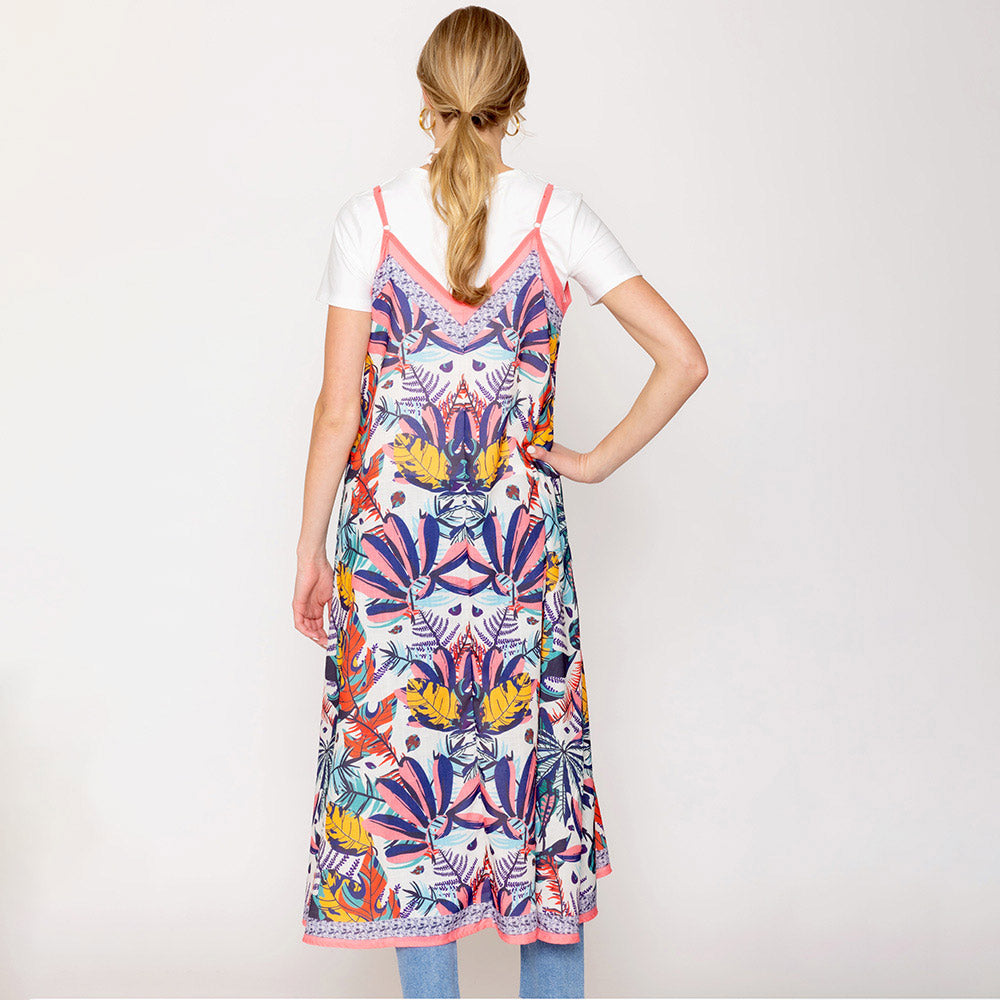 Madeline Love Coral Abstract Print Sleeveless Maxi Dress - Apparel - extra
