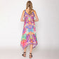 Madeline Love Blue Abstract Print Sleeveless Maxi Dress - Apparel - extra